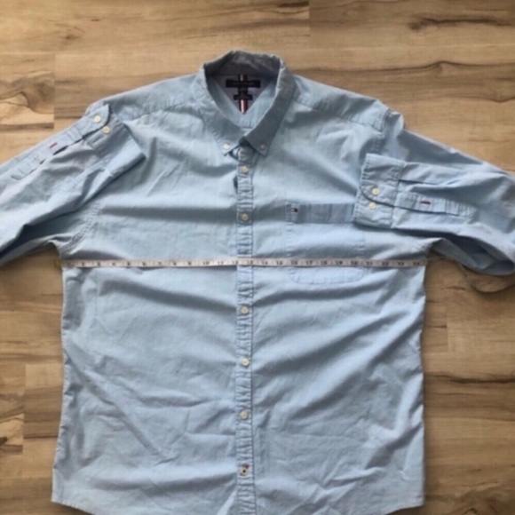 Tommy Hilfiger Blue Casual Button Down Shirt - Picture 2 of 6